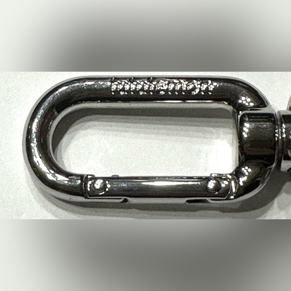 Lululemon Never Lost Keychain Wordmark PIMI SLVR Pink Mist Silver, NEW - Picture 3 of 7